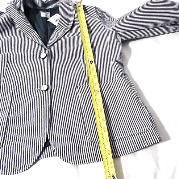 Brand new GAP Academy Blazer Gap Blue White Seersucker Jacket Size 8 - Picture 12 of 13